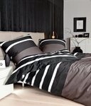Janine Bettw&auml;sche J. D., Mako-Satin, 2 teilig, Bettw&auml;sche im Streifen-Design in
