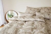 Elegante Bettw&auml;sche Maison Leaves, Mako-Satin, 2 teilig, angenehmes Hautgef&uuml;hl
