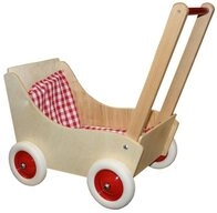 Holz-Wenzel Puppenwagen Holz Puppenwagen Laura mit Garnitur, Holzspielzeug,...