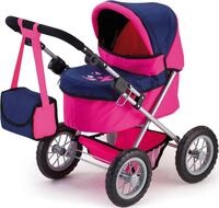 Bayer Puppenwagen Trendy, pink/blau, inkl. Wickeltasche