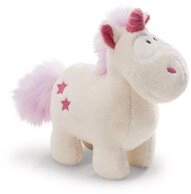 Teddys Rothenburg Kuscheltier Einhorn Theodor wei&szlig;/pink stehend 13 cm Stoffeinhorn