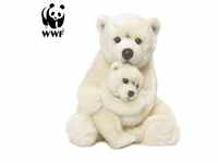 WWF Eisbärmutter sitzend mit Baby 28 cm