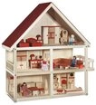 roba&reg; Puppenhaus Villa Bunt, 3-st&ouml;ckig, inkl. M&ouml;bel und Puppen