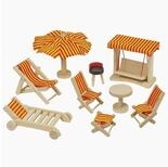 goki Puppenhaus Puppengartenm&ouml;bel, (bestehend aus 9 Teilen, 9-tlg., spar set),...