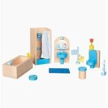 goki Puppenhausm&ouml;bel Badezimmer (Spar Packung, 17tlg., set), Moderne Puppenm&ouml;bel