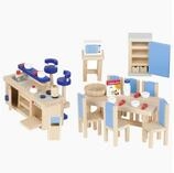 Gollnest & Kiesel Puppen Accessoires-Set Goki 51907 - Puppenm&ouml;bel K&uuml;che, 30-teilig,