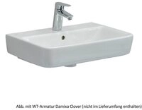 GEBERIT Waschtischarmatur Geberit Waschtisch Renova Compact, 55x37cm, wei&szlig;,