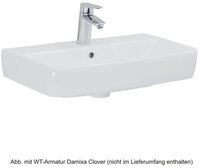 GEBERIT Waschtischarmatur Geberit Waschtisch Renova Compact, 60x37cm, wei&szlig;,