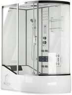 HOME DELUXE Eckdusche Duschkabine ALLIN 2IN1 - Wei&szlig; Rechts, BxT: 170x90 cm,