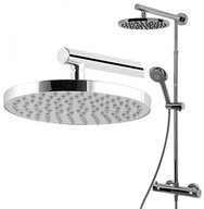 Schulte Brausegarnitur Schulte Duschmaster Rain Chrom mit Thermostat D9640
