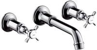 hansgrohe Unterputzarmatur Axor Montreux 3-Loch Waschtischarmatur Kreuzgriff