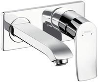 hansgrohe Unterputzarmatur Metris Einhebel-Waschtischmischer Unterputz Ausladung 165