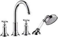 hansgrohe Wannenarmatur Axor Montreux 4-Loch Wannenrandarmatur Kreuzgriff