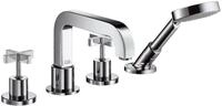 hansgrohe Wannenarmatur Axor Citterio 4-Loch Fliesenrandarmatur Kreuzgriff -...