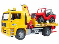 Bruder® Spielzeug-Abschlepper 02750 MAN TGA Abschlepp-LKW mit Geländewagen,