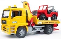 Bruder&reg; Spielzeug-Abschlepper MAN Abschlepp LKW mit Gel&auml;ndewagen 26 cm...
