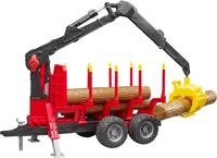 Bruder&reg; Spielfahrzeug-Anh&auml;nger R&uuml;ckeanh&auml;nger mit Ladekran und 4 Baumst&auml;mmen