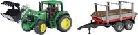 Bruder&reg; Spielzeug-Auto BRUDER John Deere 6920 mit Frontlader und Holzanh&auml;nger