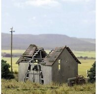 Busch Modelleisenbahn-Geb&auml;ude H0 Verfallene Scheune 1405