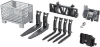 Bruder&reg; Spielwelt Zubeh&ouml;rset Frontladergabel,Gitterpalette,Seilwinde (02318),...