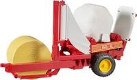 Bruder&reg; Spielzeug-Landmaschine Ballenwickler 38 cm mit Rundballen ocker/weiss