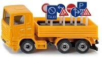 Siku Spielzeug-Auto SIKU Spielzeug-LKW mit Verkehrszeichen Set - Detailgetreues