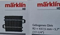 M&auml;rklin Modelleisenbahn-Prellbock M&auml;rklin H0 24206 gebogenes C-Gleis R2 6&deg; 1...