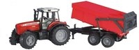 Bruder&reg; Spielzeug-Traktor Massey Ferguson 7480 mit Wannenkippanh&auml;nger - 1:16