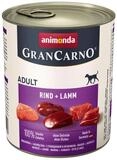 Animonda GranCarno Adult Rind + Lamm 800 g - 6 St&uuml;ck, Nassfutter f&uuml;r: Hund