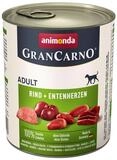 Animonda GranCarno Adult Rind + Entenherzen 800 g - 6 St&uuml;ck, Nassfutter f&uuml;r: Hund