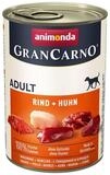 Animonda GranCarno Adult Rind + Huhn 400 g - 6 St&uuml;ck, Nassfutter f&uuml;r: Hund