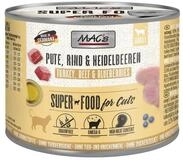 MAC'S Pute & Heidelbeeren f&uuml;r Katzen 200 g - 6 St&uuml;ck, Nassfutter f&uuml;r: Katze