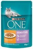 Purina ONE Sensitive mit Huhn & Karotten 85 g, f&uuml;r: Katze