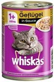 Whiskas 1+ mit Gefl&uuml;gel in Sauce 400 g - 12 St&uuml;ck, Nassfutter f&uuml;r: Katze