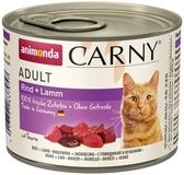 Animonda Carny Adult Rind + Lamm 200 g - 6 St&uuml;ck, Trockenfutter f&uuml;r: Katze