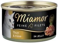 Miamor Feine Filets mit Thunfisch & K&auml;se in Jelly 100 g - 24 St&uuml;ck, Nassfutter