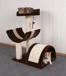 Kerbl Kratzbaum Kratzbaum Safari XL, dunkelbraun mit Borte, 46 x 60 x 83 cm