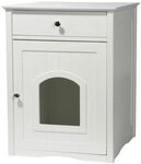dobar Tierhaus Design Katzenschrank "Mohrle" wei&szlig;
