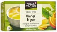 KING'S CROWN Tee Gr&uuml;ner Tee Orange-Ingwer, 20 Teebeutel, Gr&uuml;ntee-Mischung
