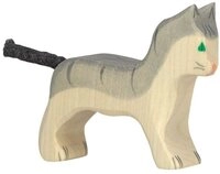 Holztiger Tierfigur HOLZTIGER Katze aus Holz