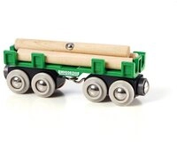 BRIO&reg; Spielzeugeisenbahn-Lokomotive Waggon mit Holzladung 33696002