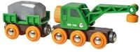 BRIO&reg; Spielzeugeisenbahn-Lokomotive World Waggon Gr&uuml;ner Kranwagen mit...