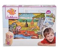 Eichhorn 100005480 - Bilderw&uuml;rfel Tiere, 13-teilig Konstruktions-Spielset
