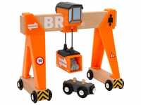 BRIO® Spielzeugeisenbahn-Erweiterung BRIO® WORLD, Container-Verladekran,...