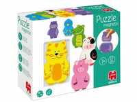 Goula Magnetisches Holzpuzzle Tiere (12 Teile)