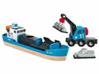 BRIO® Spielzeugeisenbahn-Erweiterung BRIO® WORLD, Containerschiff mit...