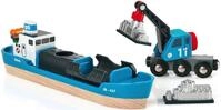 BRIO&reg; Spielzeugeisenbahn-Erweiterung BRIO&reg; WORLD, Containerschiff mit...