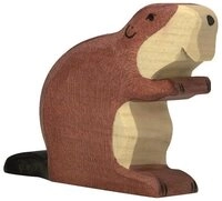 Holztiger Tierfigur HOLZTIGER Biber aus Holz