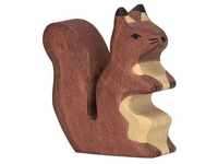 Holztiger Eichhörnchen sitzend braun (80106)