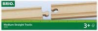 BRIO&reg; Schienenerweiterungs-Set Mittlere Gerade Gleise 4-tlg.